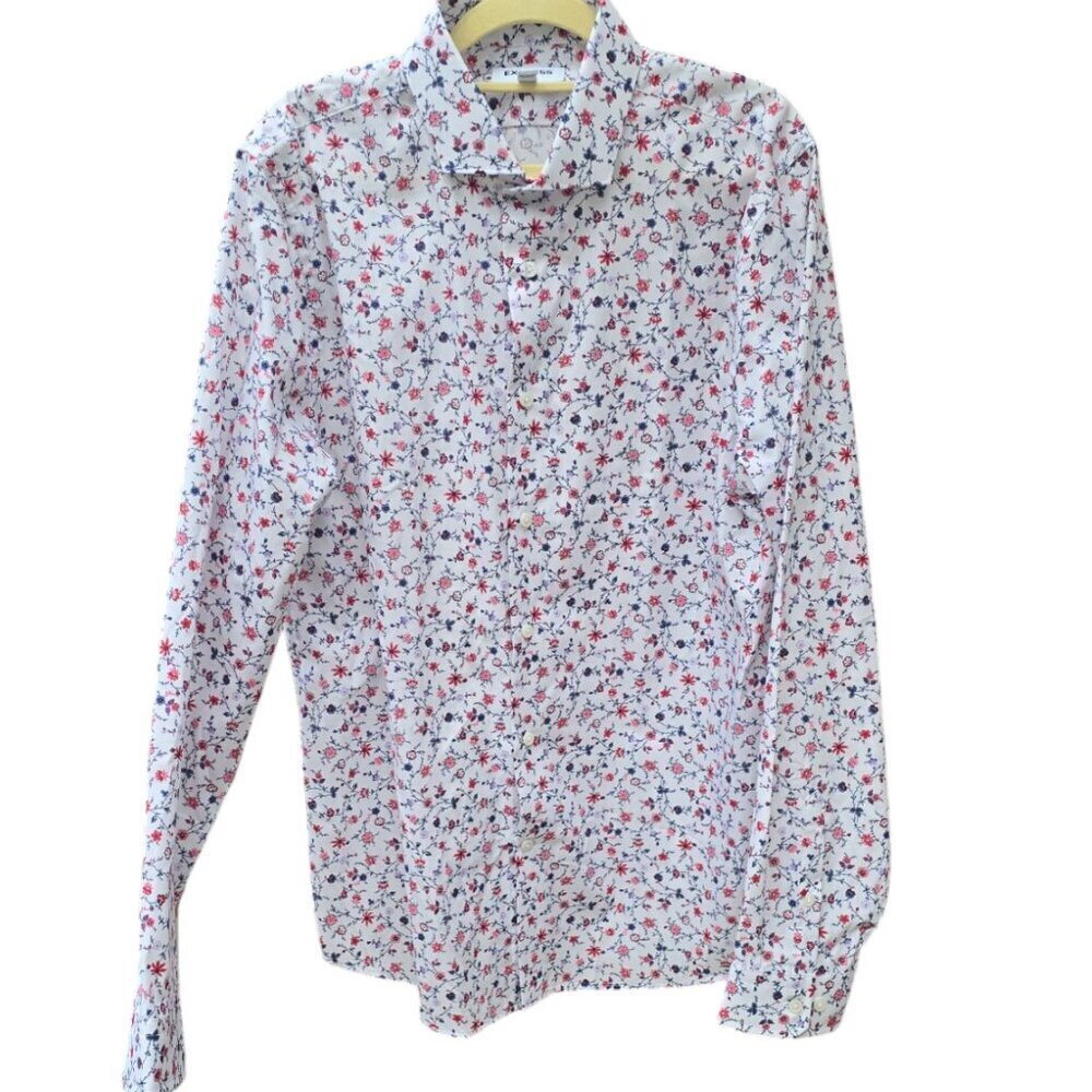 Express Men's Button Down Extra Slim Floral Button Down